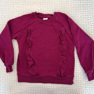 Hanna Andersson Fuchsia Ruffles Sweater